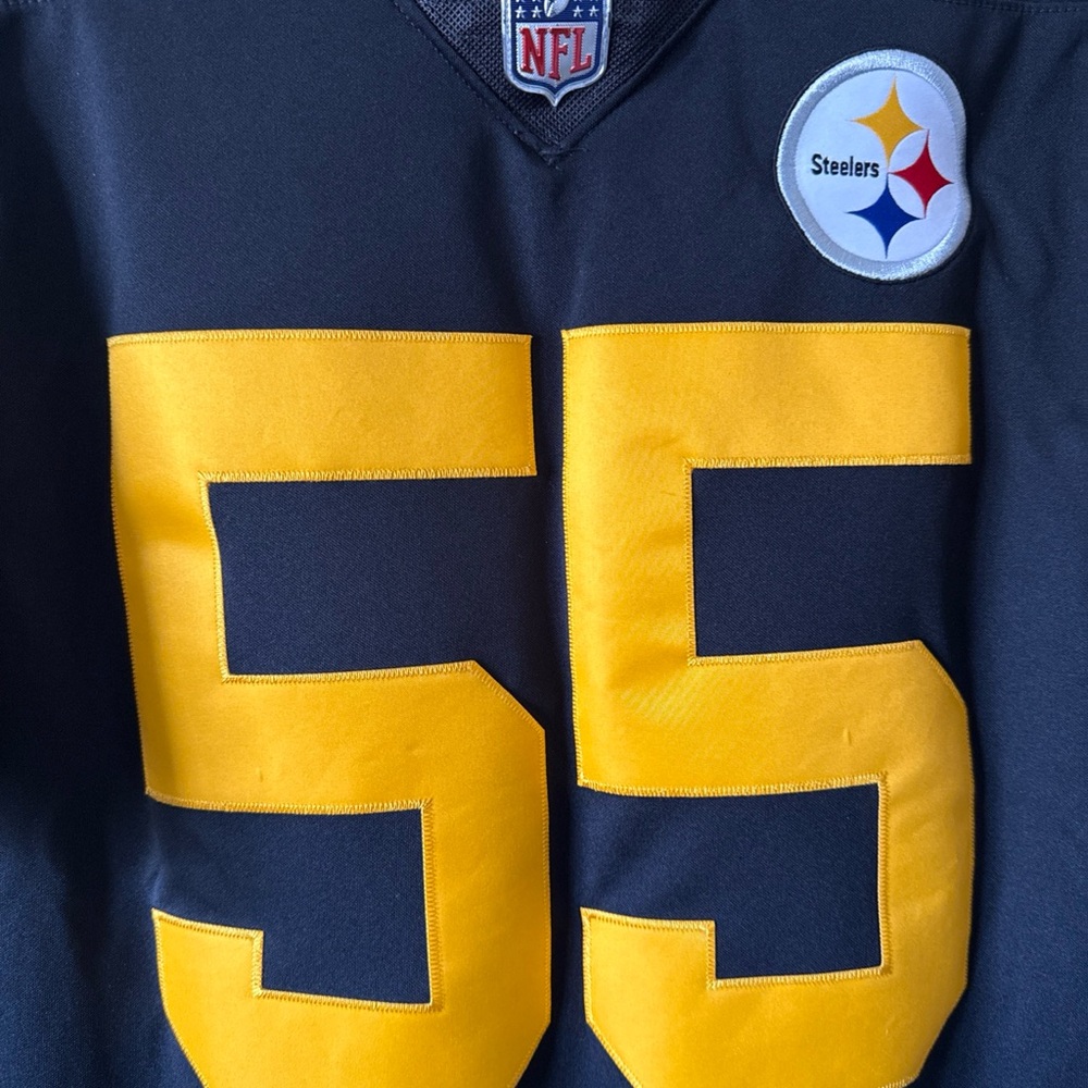 Men’s Nike Devin Bush #55 Pittsburgh Steelers Vapor Lmtd Color Rush Jersey Sz L - Picture 2 of 7